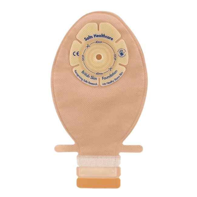 Confidence<sup>®</sup> Comfort Paediatric z Flexifit<sup>®</sup> worek stomijny jednoczęściowy, pediatryczny, odpuszczalny, beżowy z zakładką, płytka płaska, otwór startowy 8–40 mm