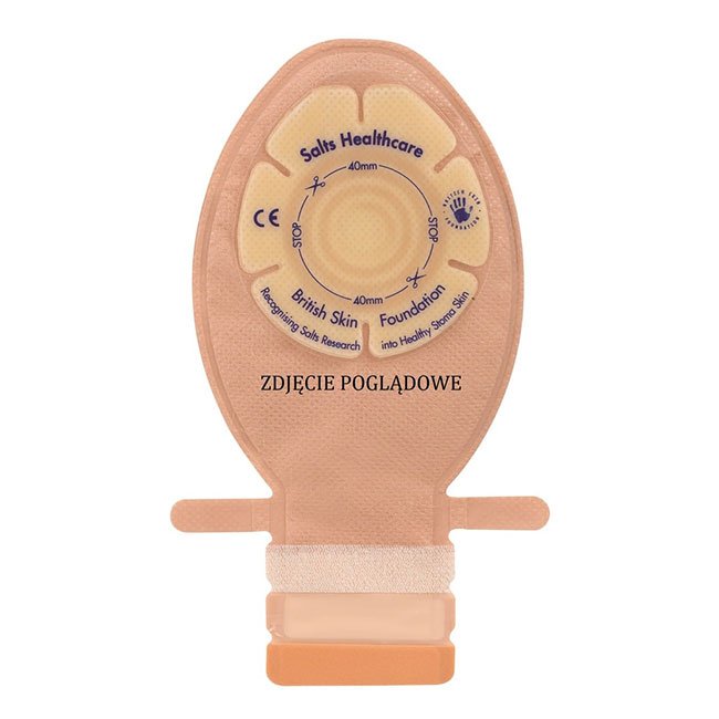Confidence<sup>®</sup> Comfort Neonatal z Flexifit<sup>®</sup>  worek stomijny jednoczęściowy, pediatryczny, odpuszczalny, beżowy z zakładką, płytka płaska, bez otworu do docięcia max 40 mm